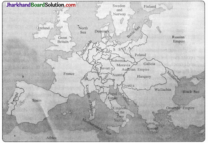 JAC Class 10 Social Science Important Questions History Chapter 1 The Rise of Nationalism in Europe 1