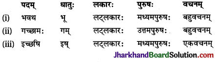 JAC Class 10 Sanskrit व्याकरणम् धातुरूप-प्रकरणम् 20