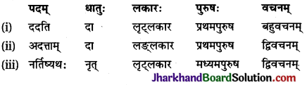 JAC Class 10 Sanskrit व्याकरणम् धातुरूप-प्रकरणम् 24