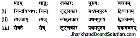 JAC Class 10 Sanskrit व्याकरणम् धातुरूप-प्रकरणम् 27