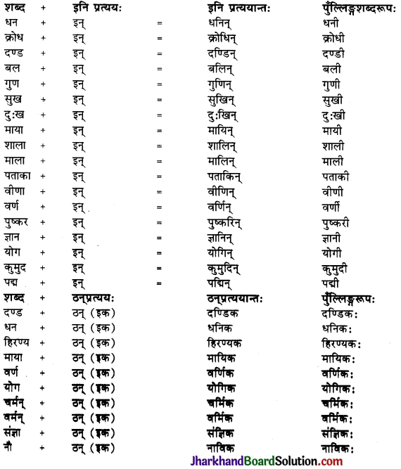 JAC Class 10 Sanskrit व्याकरणम् प्रत्ययज्ञानम् 13