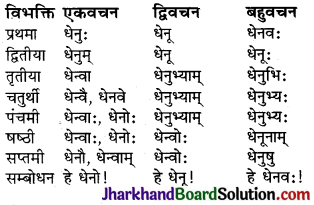 JAC Class 10 Sanskrit व्याकरणम् शब्दरूप प्रकरणम् 10
