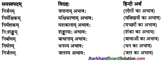 JAC Class 10 Sanskrit व्याकरणम् समास 5