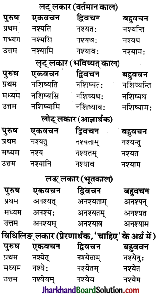 JAC Class 9 Sanskrit व्याकरणम् धातुरूप-प्रकरणम् 14
