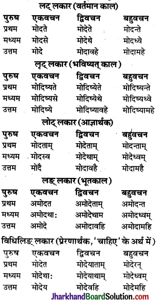 JAC Class 9 Sanskrit व्याकरणम् धातुरूप-प्रकरणम् 21