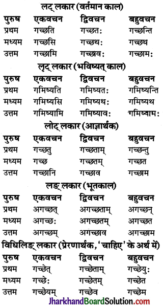 JAC Class 9 Sanskrit व्याकरणम् धातुरूप-प्रकरणम् 5