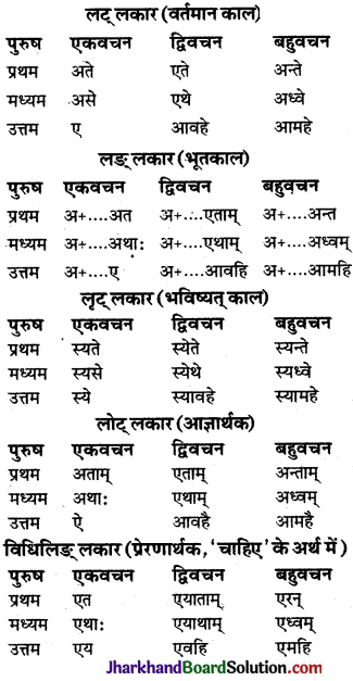 JAC Class 9 Sanskrit व्याकरणम् धातुरूप-प्रकरणम् 56