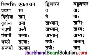 JAC Class 9 Sanskrit व्याकरणम् सर्वनाम शब्दरूप प्रकरणम् 13