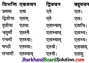 JAC Class 9 Sanskrit व्याकरणम् सर्वनाम शब्दरूप प्रकरणम् 22