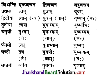 JAC Class 9 Sanskrit व्याकरणम् सर्वनाम शब्दरूप प्रकरणम् 7