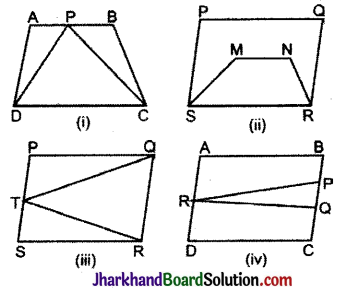 JAC Class 9 Maths Solutions Chapter 9 समान्तर चतुर्भुज और त्रिभुजों के क्षेत्रफल Ex 9.1 1
