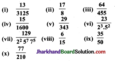 JAC Class 10 Maths Solutions Chapter 1 वास्तविक संख्याएँ Ex 1.4 1
