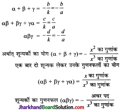 JAC Class 10 Maths Notes Chapter 2 बहुपद – Jharkhand Board Solution