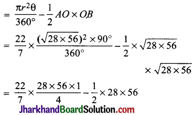 JAC Class 10 Maths Important Questions Chapter 12 वृतों से संबंधित क्षेत्रफल 14