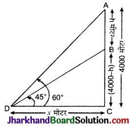 JAC Class 10 Maths Important Questions Chapter 9 त्रिकोणमिति का अनुप्रयोग 3