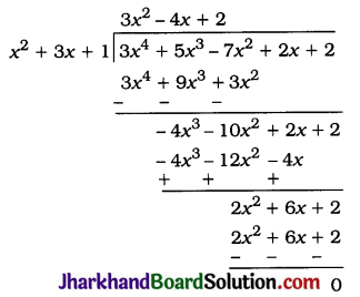 JAC Class 10 Maths Solutions Chapter 2 Polynomials Ex 2.3 5