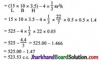 JAC Class 10 Maths Solutions Chapter 13 Surface Areas and Volumes Ex 13.2 8