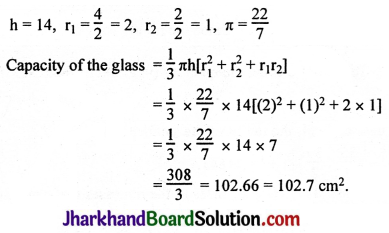 JAC Class 10 Maths Solutions Chapter 13 Surface Areas and Volumes Ex 13.4 1