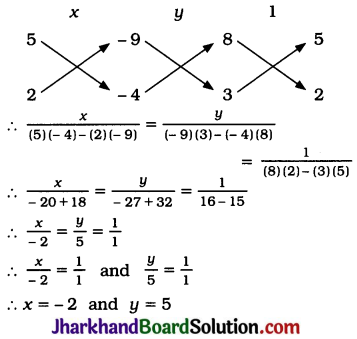 JAC Class 10 Maths Solutions Chapter 3 Pair of Linear Equations in Two Variables Ex 3.5 5
