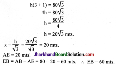JAC Class 10 Maths Solutions Chapter 9 Some Applications of Trigonometry Ex 9.1 - 14